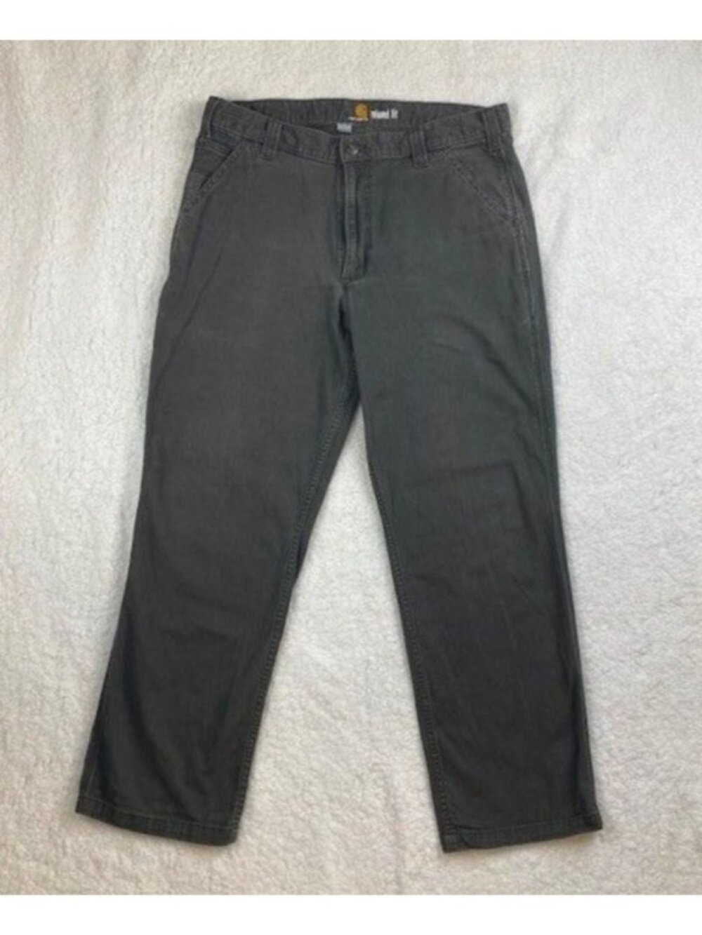 Carhartt Rugged Flex Relaxed Fit Duck Utility Work Pant Men's 36x30 Dark Gray
